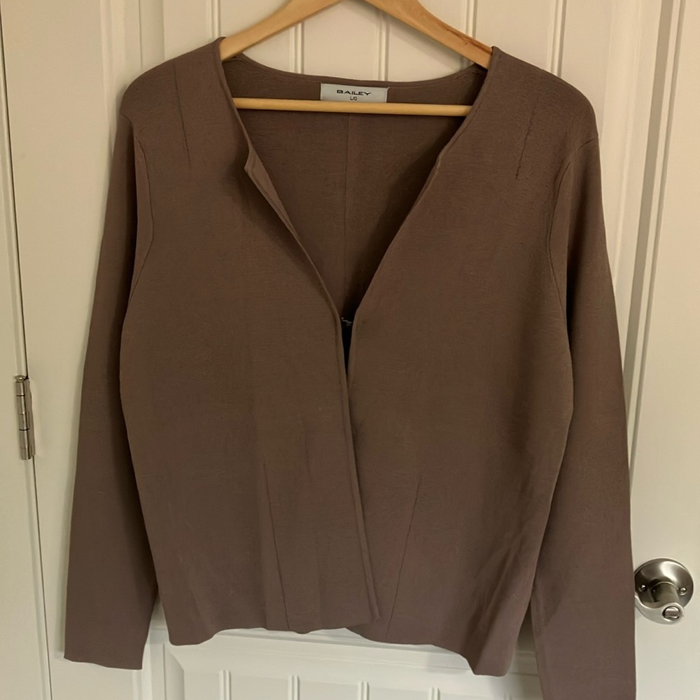 BRIAN BAILEY Cardigan MUSHROOM L LIKE NEW